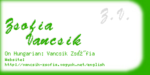 zsofia vancsik business card